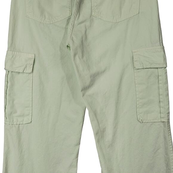 Stradivarius STR Cargo Pants sz 8 Women Pistachio Green Pockets Spring Coachella - Picture 12 of 13